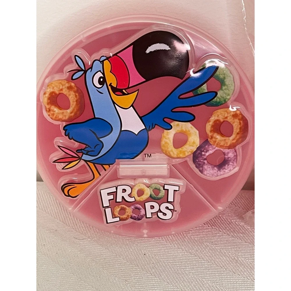 Kellogg's Froot Loops Toucan Sam Snack Containers Set of 2 Red Plastic 2001 VTG